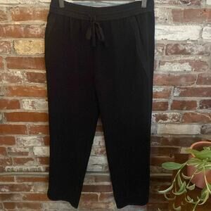 Kenneth Cole Tie Elastic Waist Black Slacks Size S P